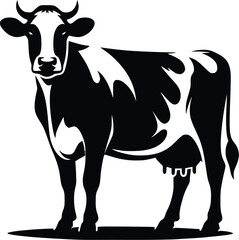 cow silhouette vector easy to use