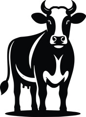 cow silhouette vector easy to use