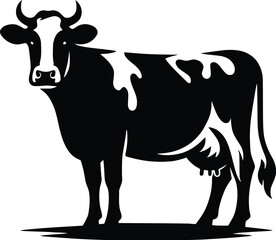 cow silhouette vector easy to use