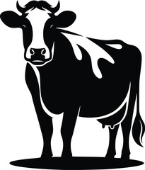 cow silhouette vector easy to use