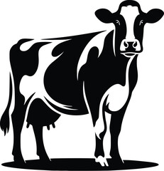 cow silhouette vector easy to use