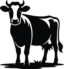 cow silhouette vector easy to use