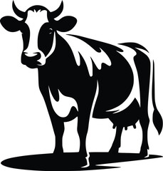 cow silhouette vector easy to use