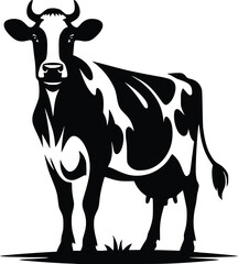 cow silhouette vector easy to use