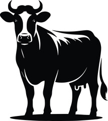 cow silhouette vector easy to use