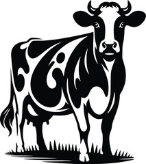 cow silhouette vector easy to use