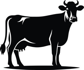 cow silhouette vector easy to use