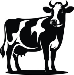 cow silhouette vector easy to use
