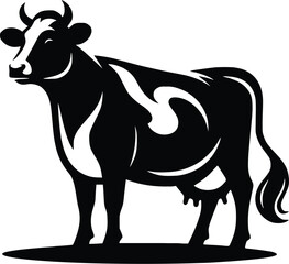 cow silhouette vector easy to use