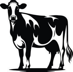 cow silhouette vector easy to use