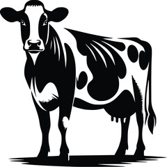 cow silhouette vector easy to use