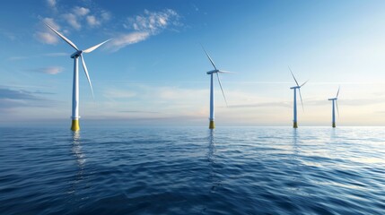 Offshore Wind Turbines at Sea