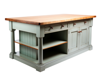 Lovely Kitchen Island isolated on transparent background
