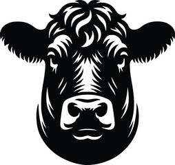 cow silhouette vector easy to use