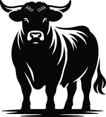 cow silhouette vector easy to use