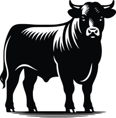 cow silhouette vector easy to use