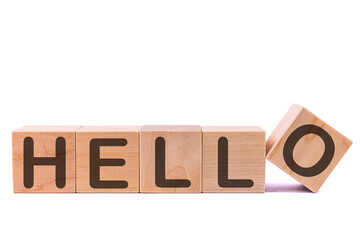 HELLO word concept written on a light table and light background © PRO Balance