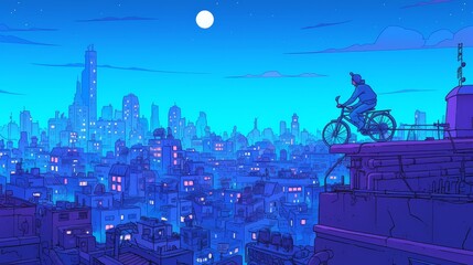 .Night Cityscape with Anime Inspirations