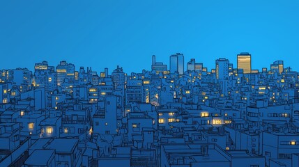 .Night Cityscape with Anime Aesthetics