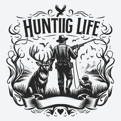 Obraz premium Hunting Life , Hunting sve, Silhouette / Hunting Season