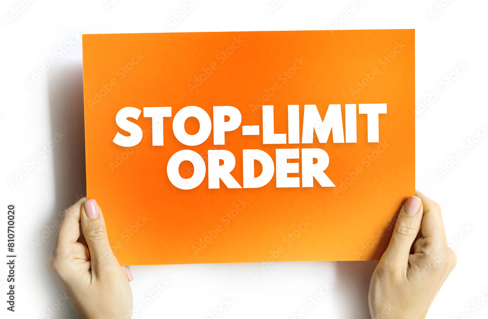 Poster stop-limit order - conditional trade that combine the features of a stop loss with those of a limit 