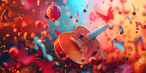 Bright Musical Background for PC and Laptop Wallpaper,

