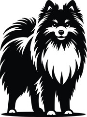 dog breed silhouette  