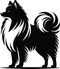 dog breed silhouette  