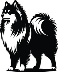 dog breed silhouette  
