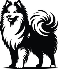 dog breed silhouette  