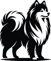dog breed silhouette  