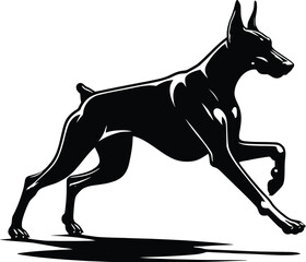 dog breed silhouette  