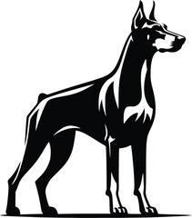 dog breed silhouette  