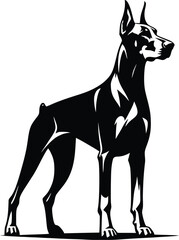 dog breed silhouette  