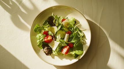 Fresh Arugula and Cherry Tomato Salad in Natural Light