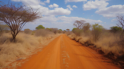 Fototapeta premium Safari Road Journey