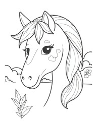 Animal coloring book page 