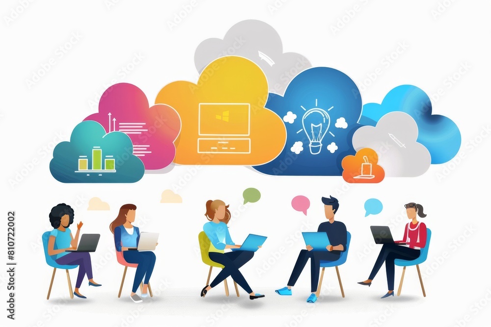 Poster transfer collaboration on digital platformss international teamwork,ed by secure cloud computing and