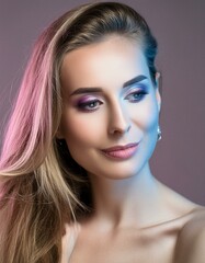 Fototapeta premium portrait of a woman with makeup