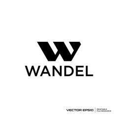 Obraz premium Letter W logo vector design