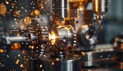 close up view of a machine