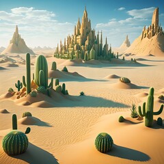 landscape in the desert
