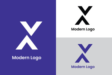 letter x logo, letter av logo, letter ax company logo, logomark, letter v and home icon logo,brandmark