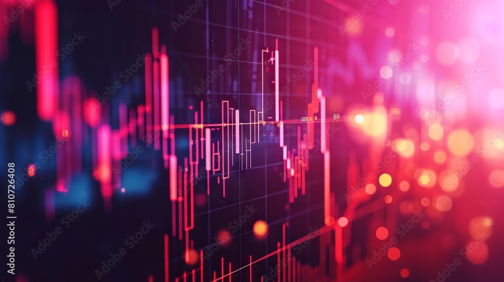 Aufkleber dynamic 3d rendering of rising stock market graphs displaying bullish investment trends and financia