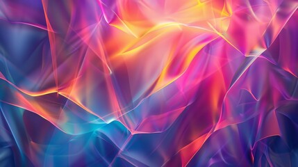 Naklejka premium Abstract vibrant wave pattern with flowing multicolor design. 