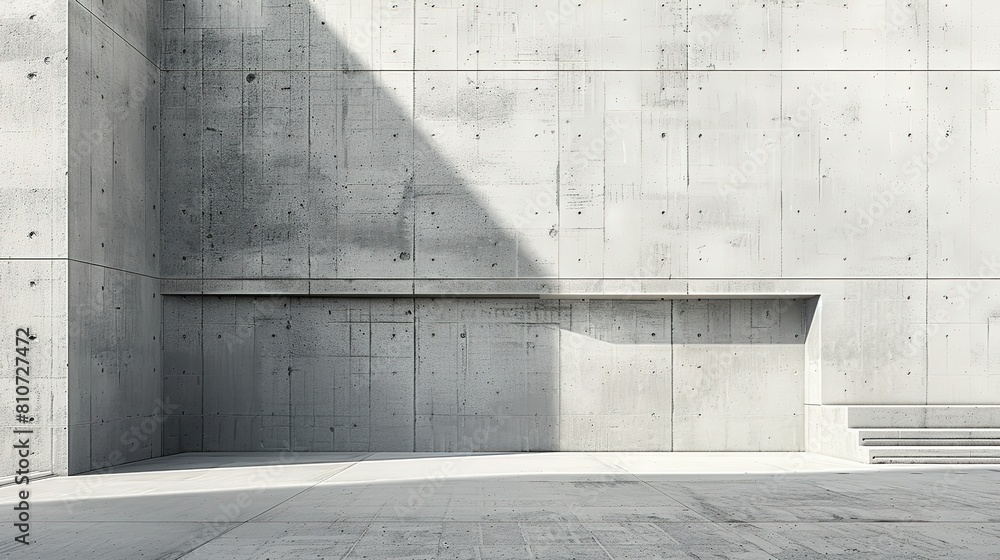 Aufkleber minimalist urban background with empty streets and minimalist architecture