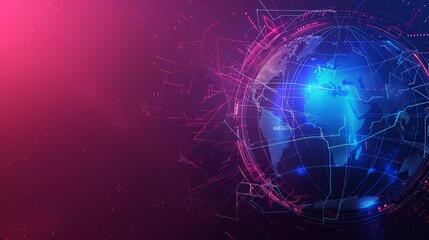 Obraz premium Abstract banner of global market research in futuristic styles, navigating economic trends, banner best copy space