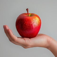 Hand Holding an Apple