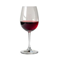 A glass of Red Wine isolated on white transparent background, ultra realistic, PNG