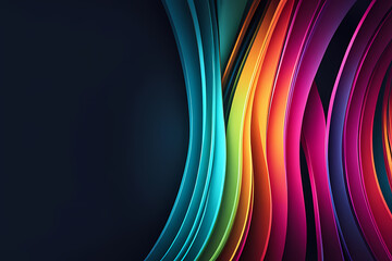 Naklejka premium Fluid abstract background with colorful gradient. Abstract wave illustration of modern movement.